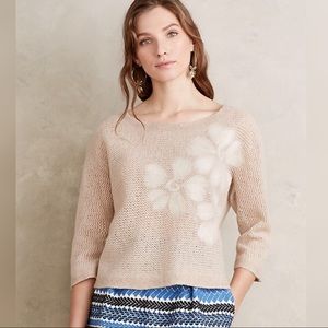 Anthropologie Troubadour Snowblossom Pullover